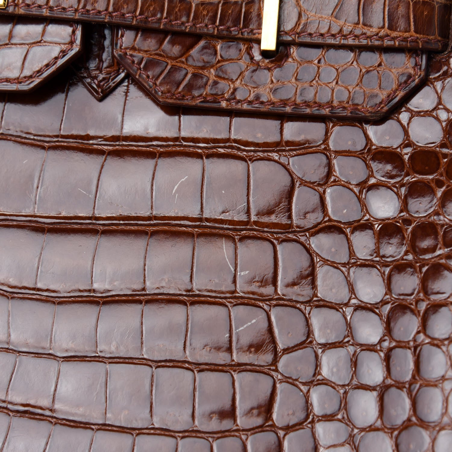 Hermes Shiny Porosus Crocodile Birkin 35 Etrusque 13 of 19