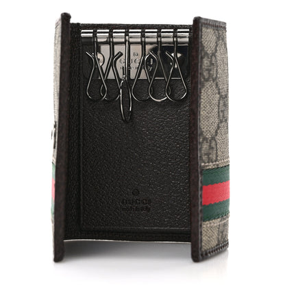 Gucci GG Supreme Monogram Web 6 Key Holder Case 5 of 8