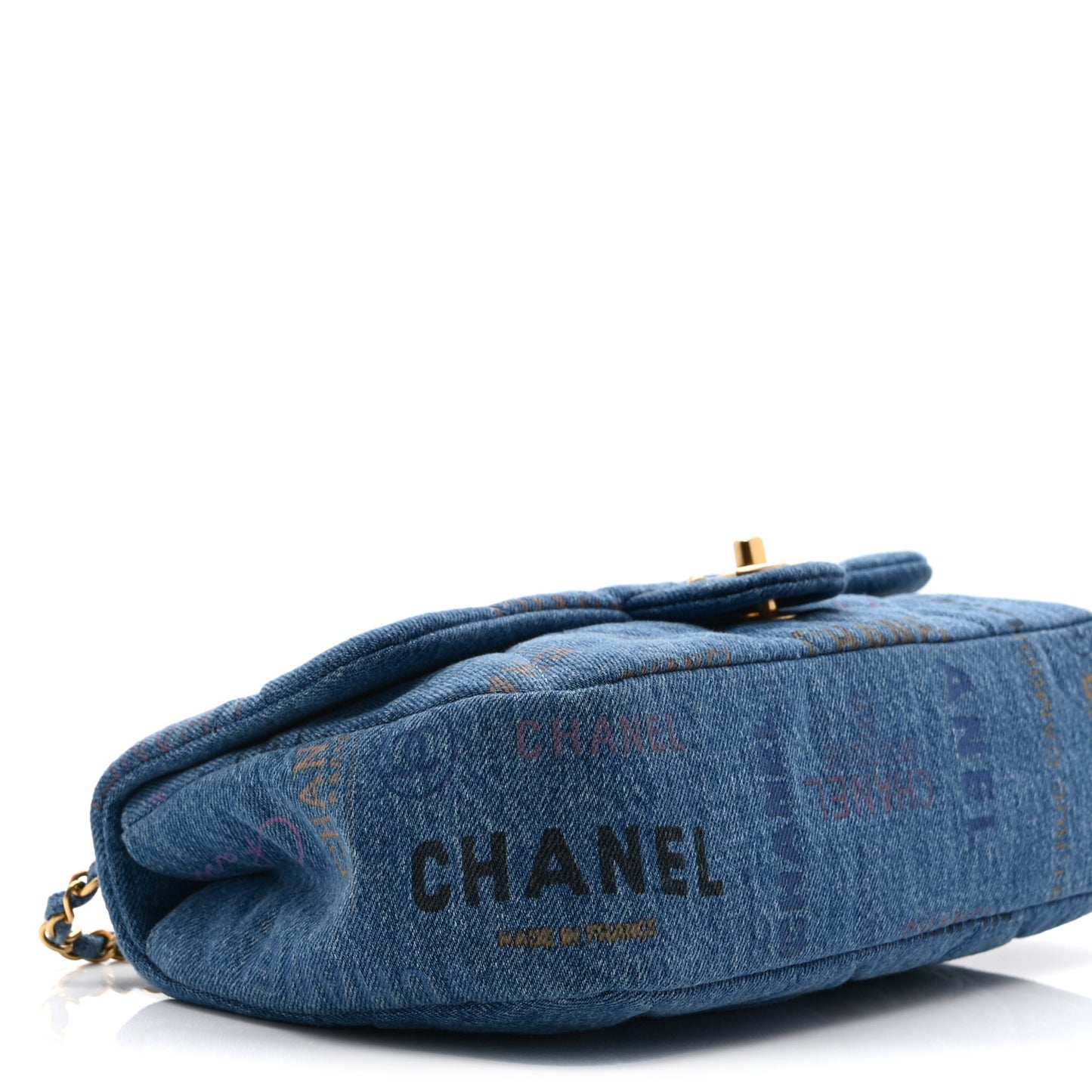 Denim Quilted Denim Large Mood Flap Blue Multicolor