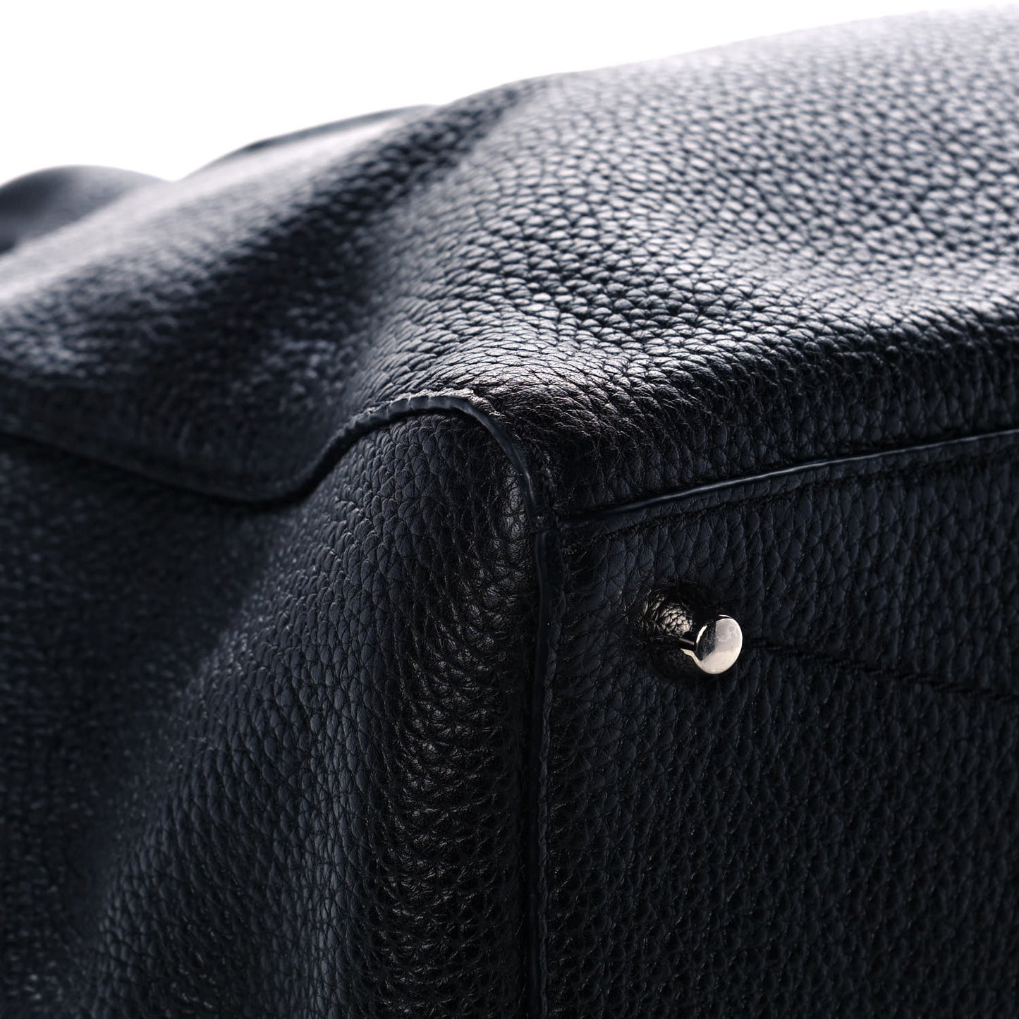 Textured Calfskin Medium Incognito Satchel Black