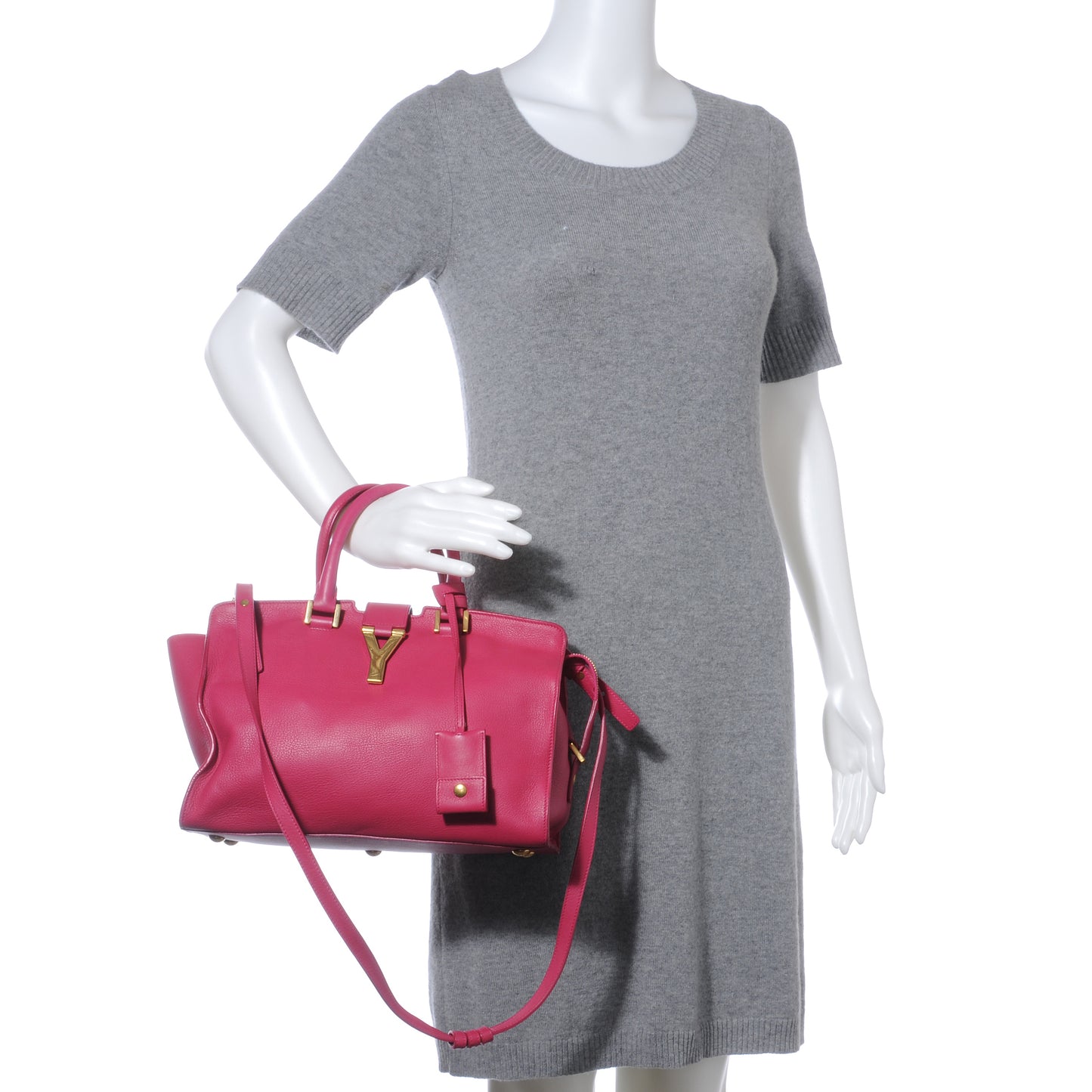 Leather Petit Cabas Y Chyc Tote Fuchsia