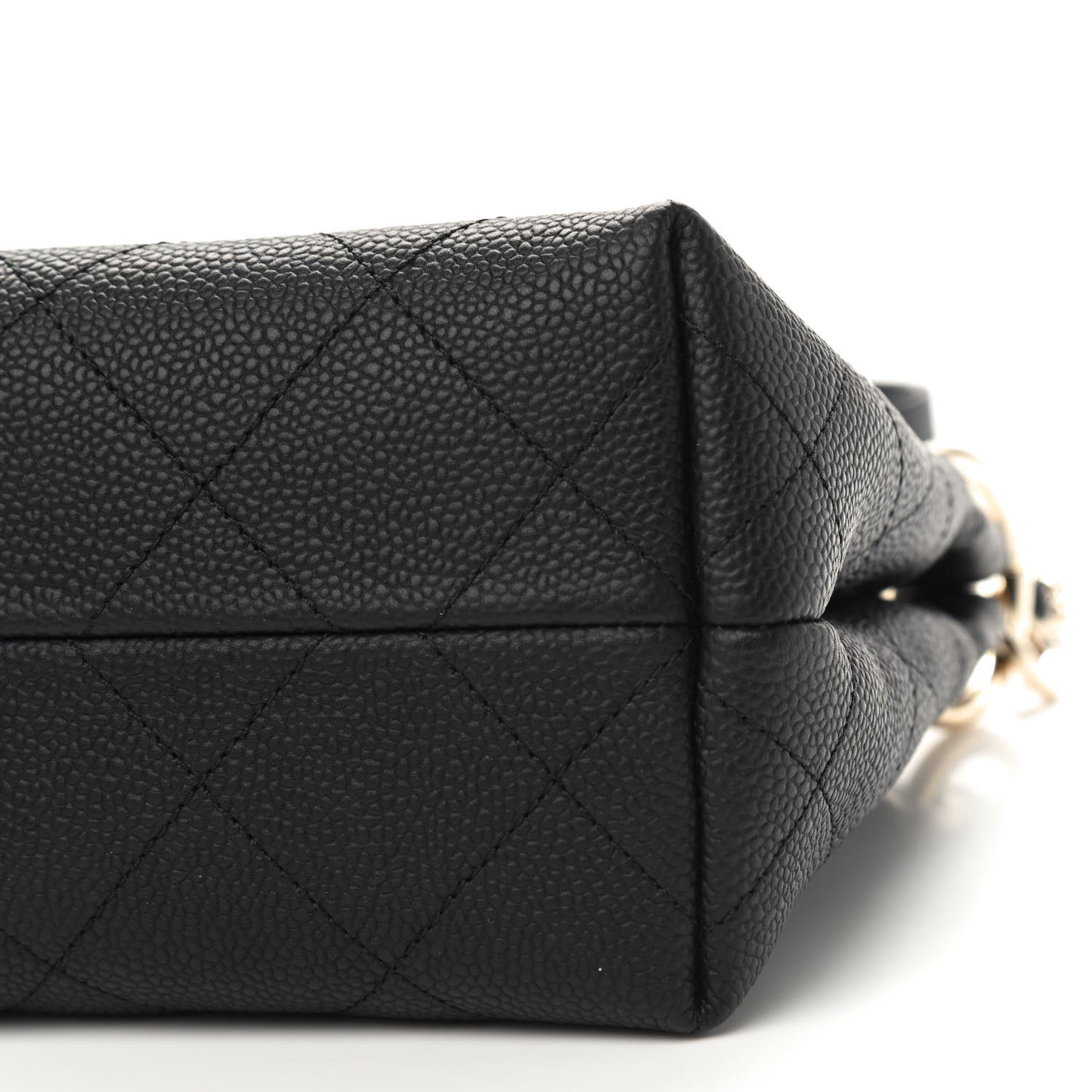 Caviar Quilted Small City Walk Hobo Black