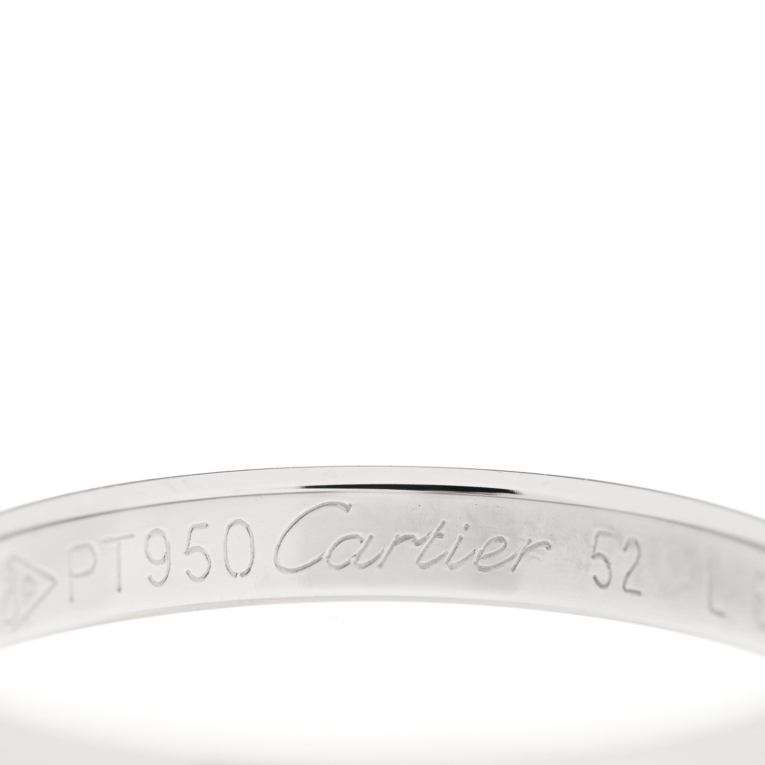Cartier Platinum 2.5mm 1895 Wedding Band Ring 52 6 4 of 5