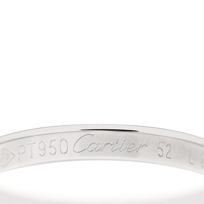 Cartier Platinum 2.5mm 1895 Wedding Band Ring 52 6 4 of 5
