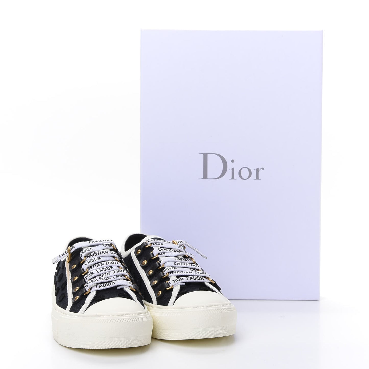 Canvas Dot Walk'N'Dior Low Top Sneakers 36 Black