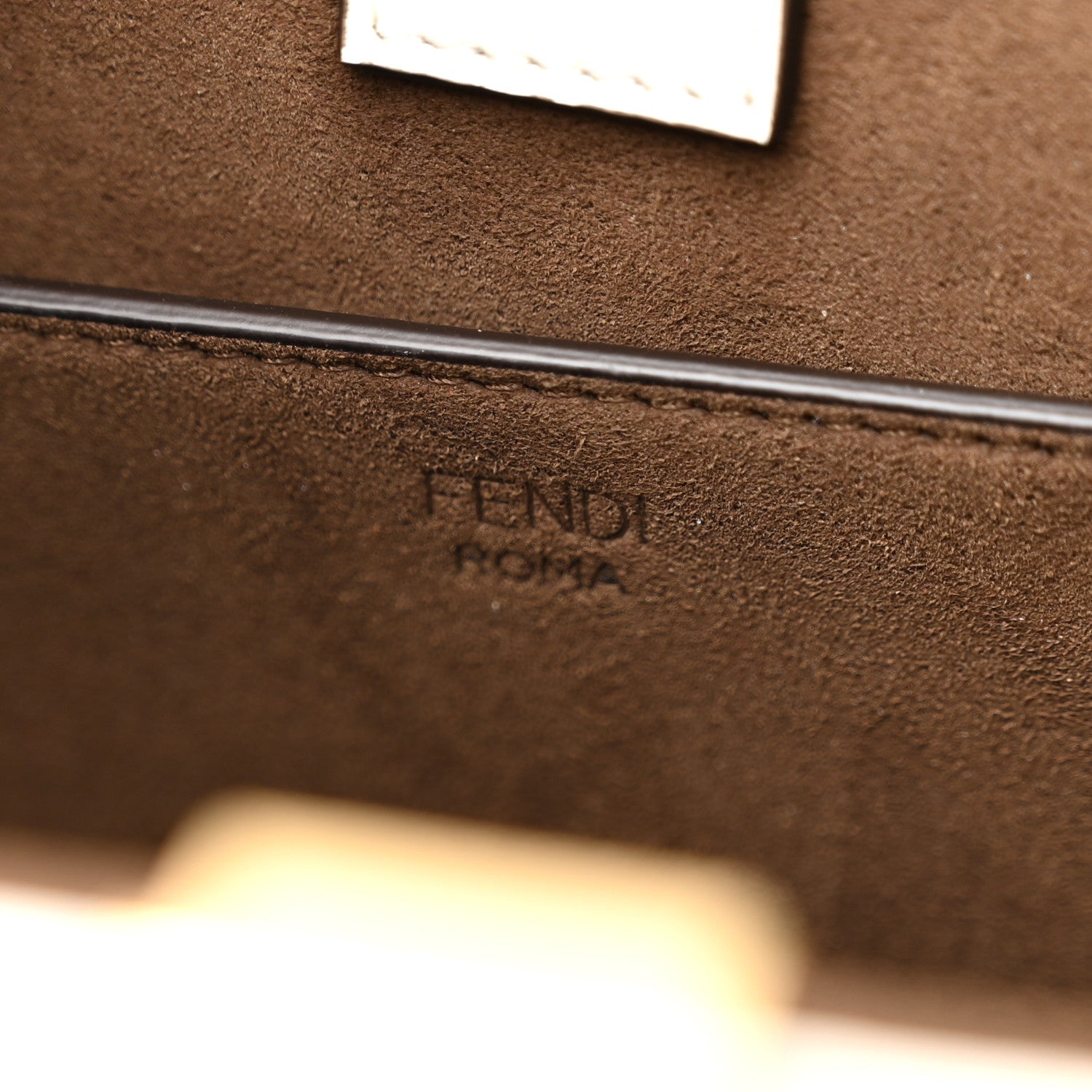 Fendi Vitello Plexiglass FF Embossed Small Fendi Sunshine Shopper Tote White 7 of 12