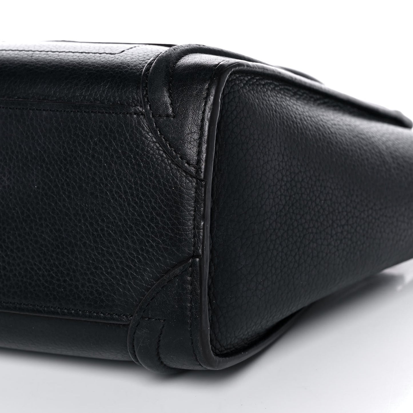 Drummed Calfskin Nano Luggage Black