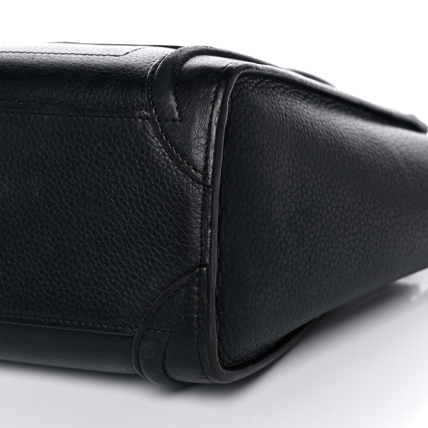 Celine Drummed Calfskin Nano Luggage Black 10 of 17
