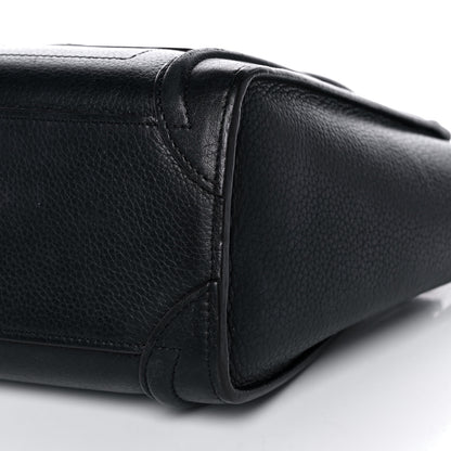 Celine Drummed Calfskin Nano Luggage Black 10 of 17