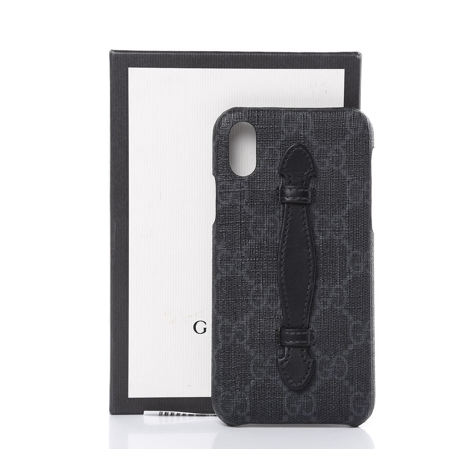 GG Supreme Monogram Top Handle iPhone X/XS Case Black