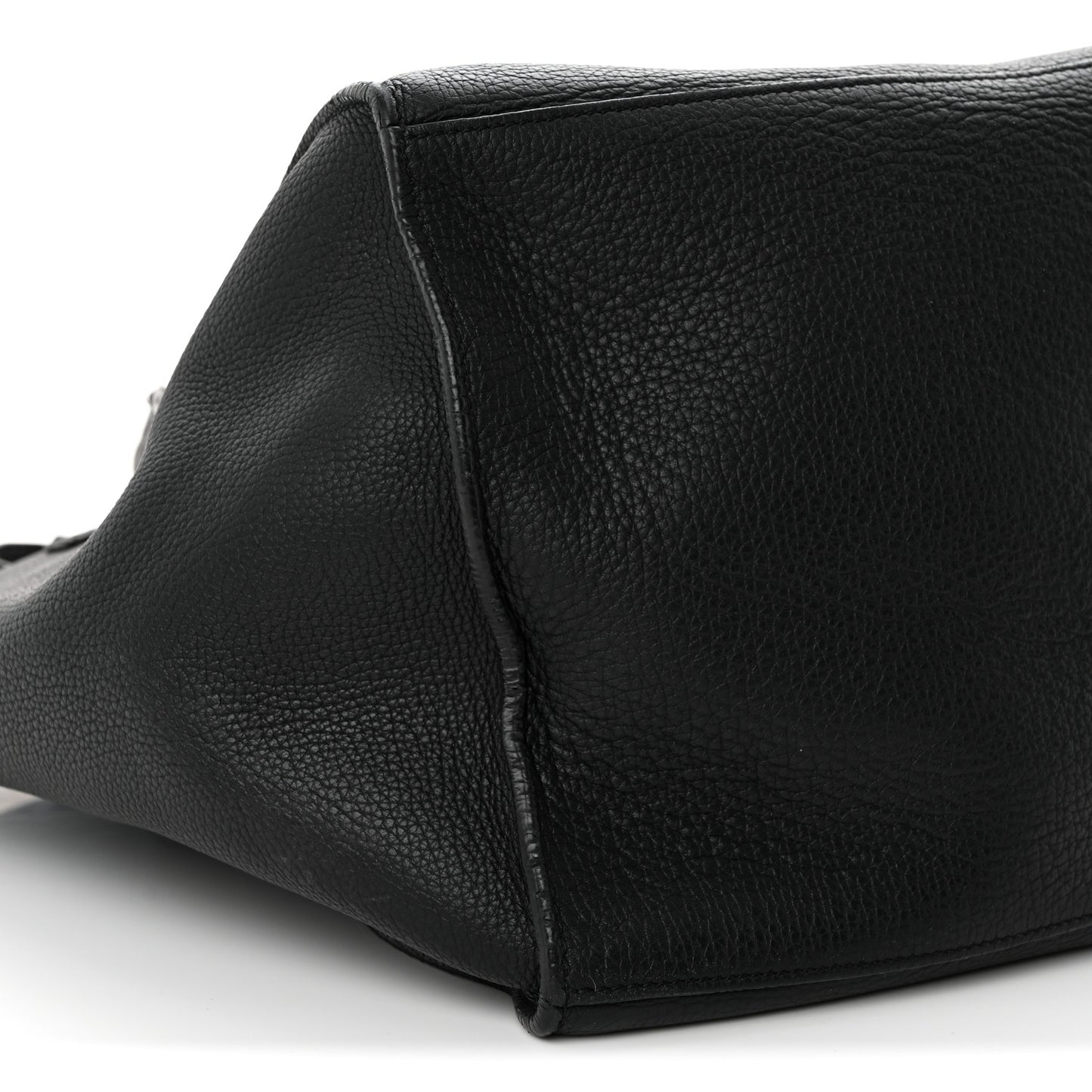 Supple Grained Calfskin Small Big Bag Black