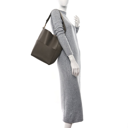 Celine Soft Grained Calfskin Sangle Bucket Bag Taupe 2 of 9