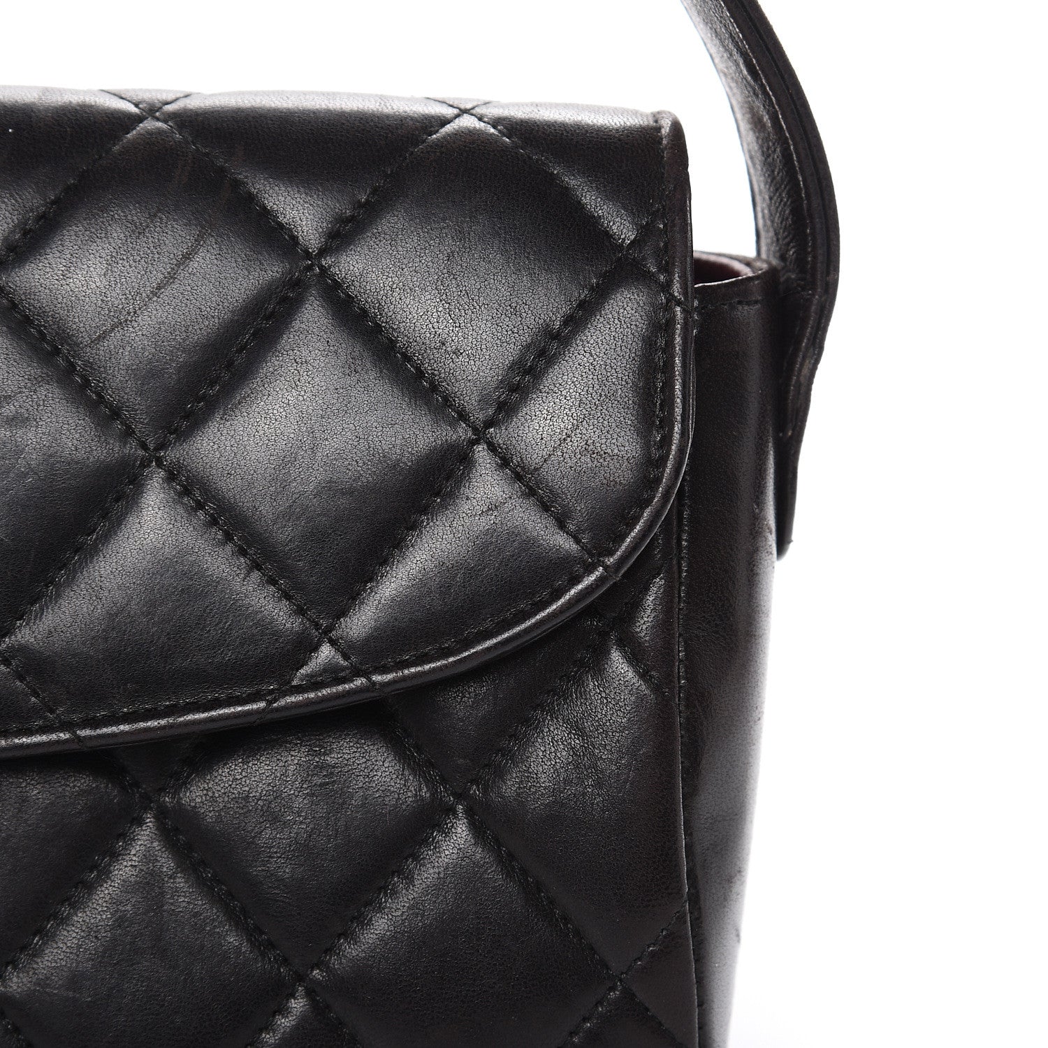 Chanel Lambskin Quilted East West Flap Black 13 of 22