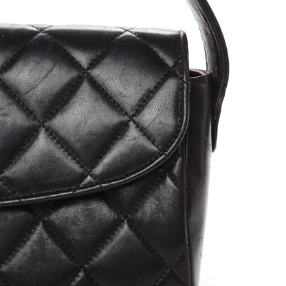 Chanel Lambskin Quilted East West Flap Black 13 of 22