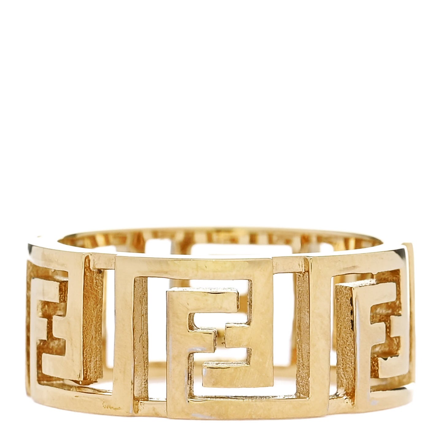 X VERSACE Metal Fendace O'Lock Ring M Gold