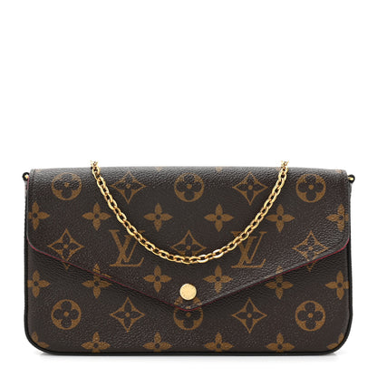 Louis Vuitton LOUIS VUITTON Monogram Pochette Felicie Chain Wallet Fuchsia 1 of 12