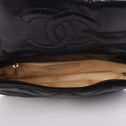 Chanel Glazed Caviar Quilted Small Nature Flap Bag Black 5 of 8