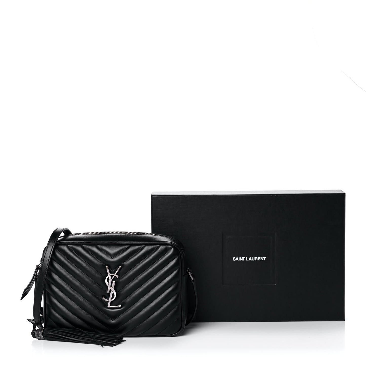 Calfskin Matelasse Monogram Lou Camera Bag Black