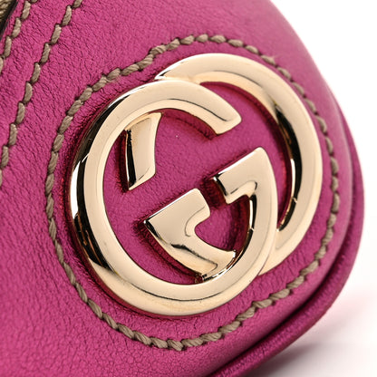 Gucci Metallic Calfskin Monogram Medium New Britt Hobo  Pink 13 of 13