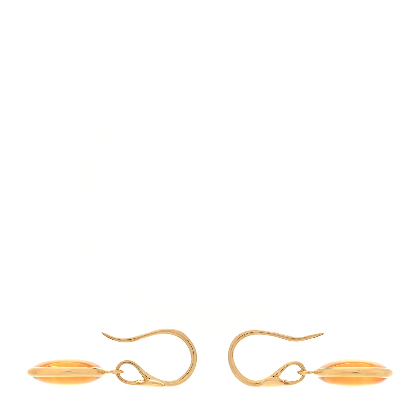 18K Yellow Gold Citrine Paloma Picasso Olive Leaf Drop Earrings