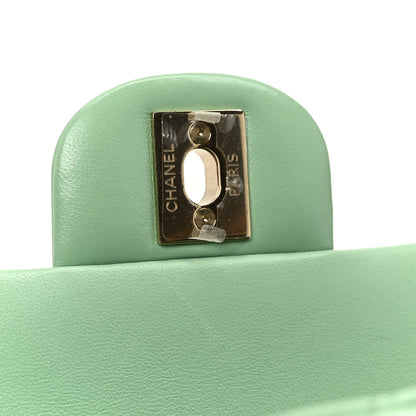 Chanel Lambskin Quilted Mini Rectangular Flap Green 6 of 12