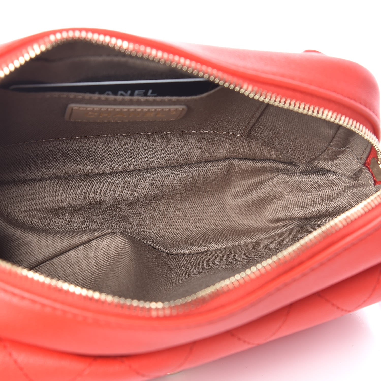 Chanel Goatksin Quilted Casual Trip Waist Belt Bag Red 6 of 11