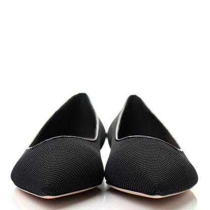 Christian Dior Technical Fabric Pointed Toe Flats 38 Black 2 of 8