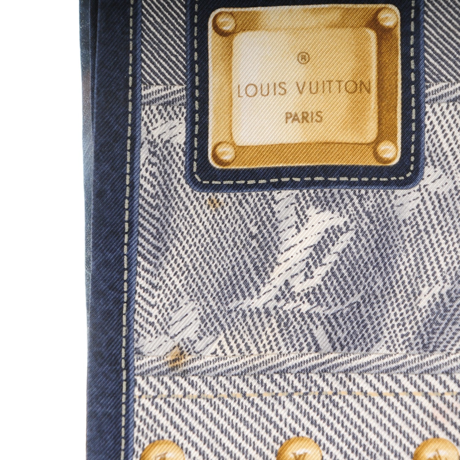 Louis Vuitton Silk Monogram New Denim Bandeau Marine 4 of 4
