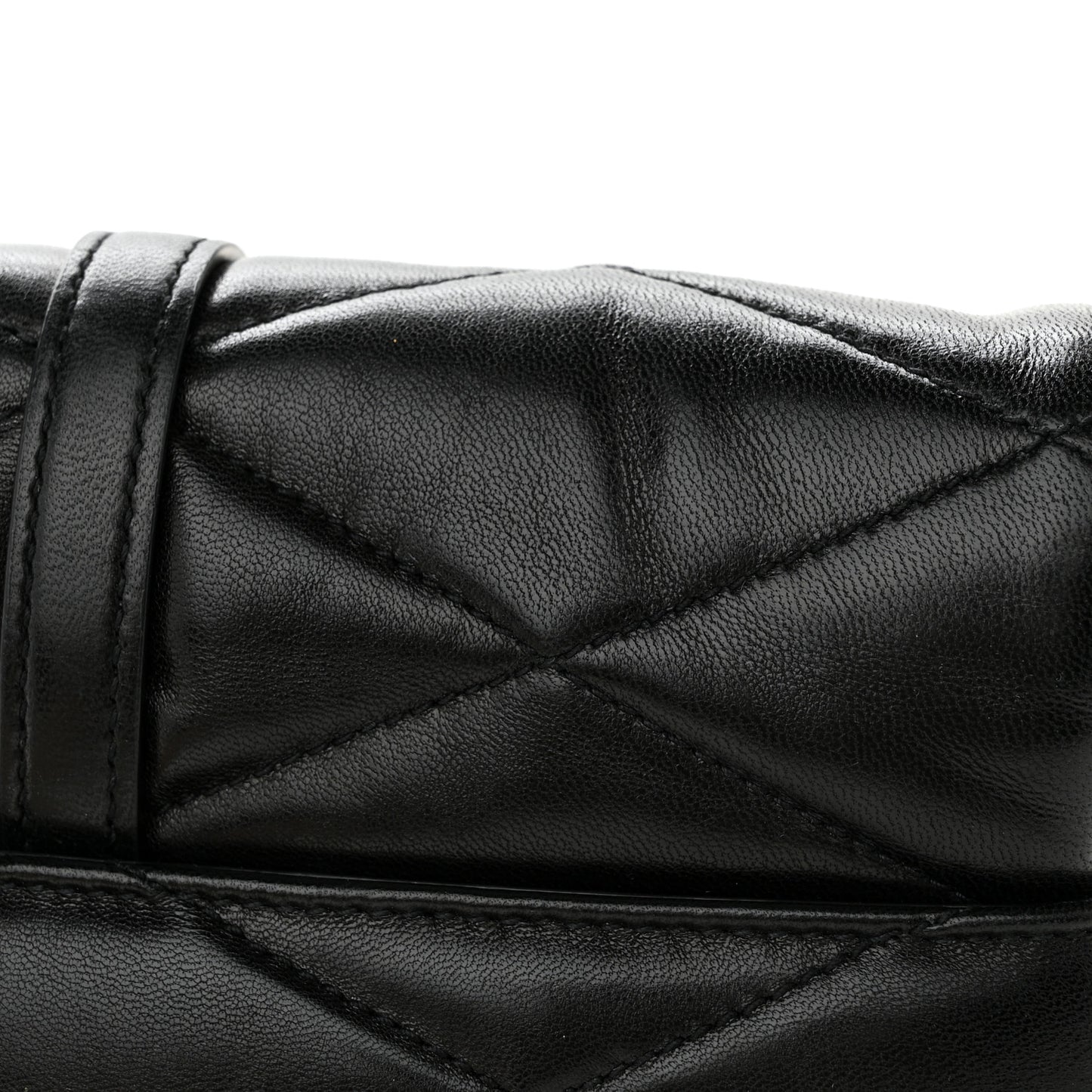 Lambskin Quilted Le 57 Diamond Shoulder Bag Black