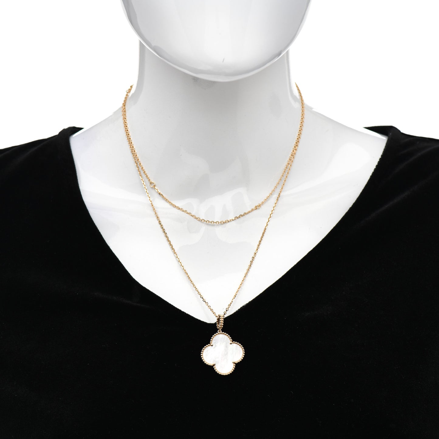18K Yellow Gold Mother of Pearl Magic Alhambra Long Necklace