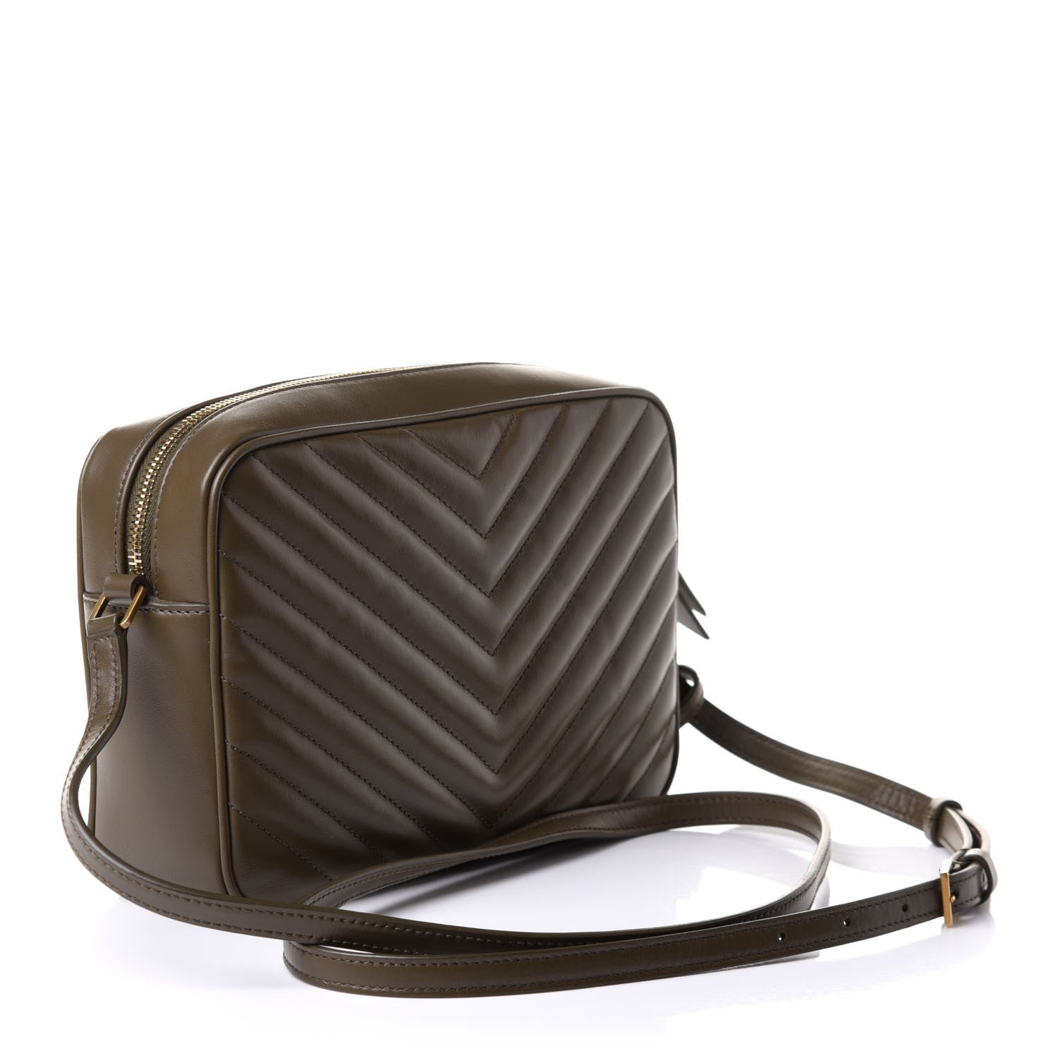 Saint Laurent Calfskin Matelasse Monogram Lou Camera Bag Military Olive 2 of 11