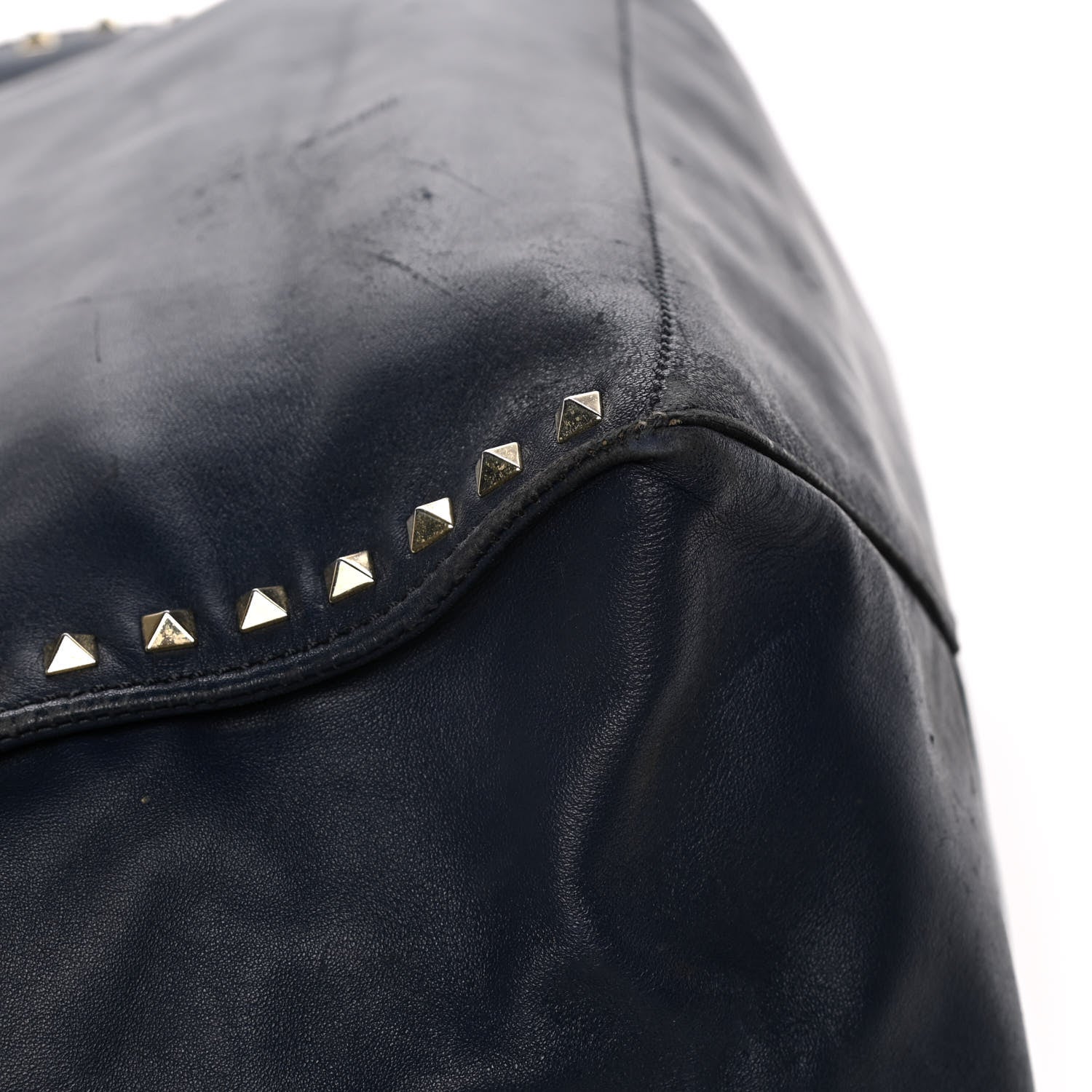Valentino Garavani Nappa Medium Rockstud Soft Tote Marine 34 of 42