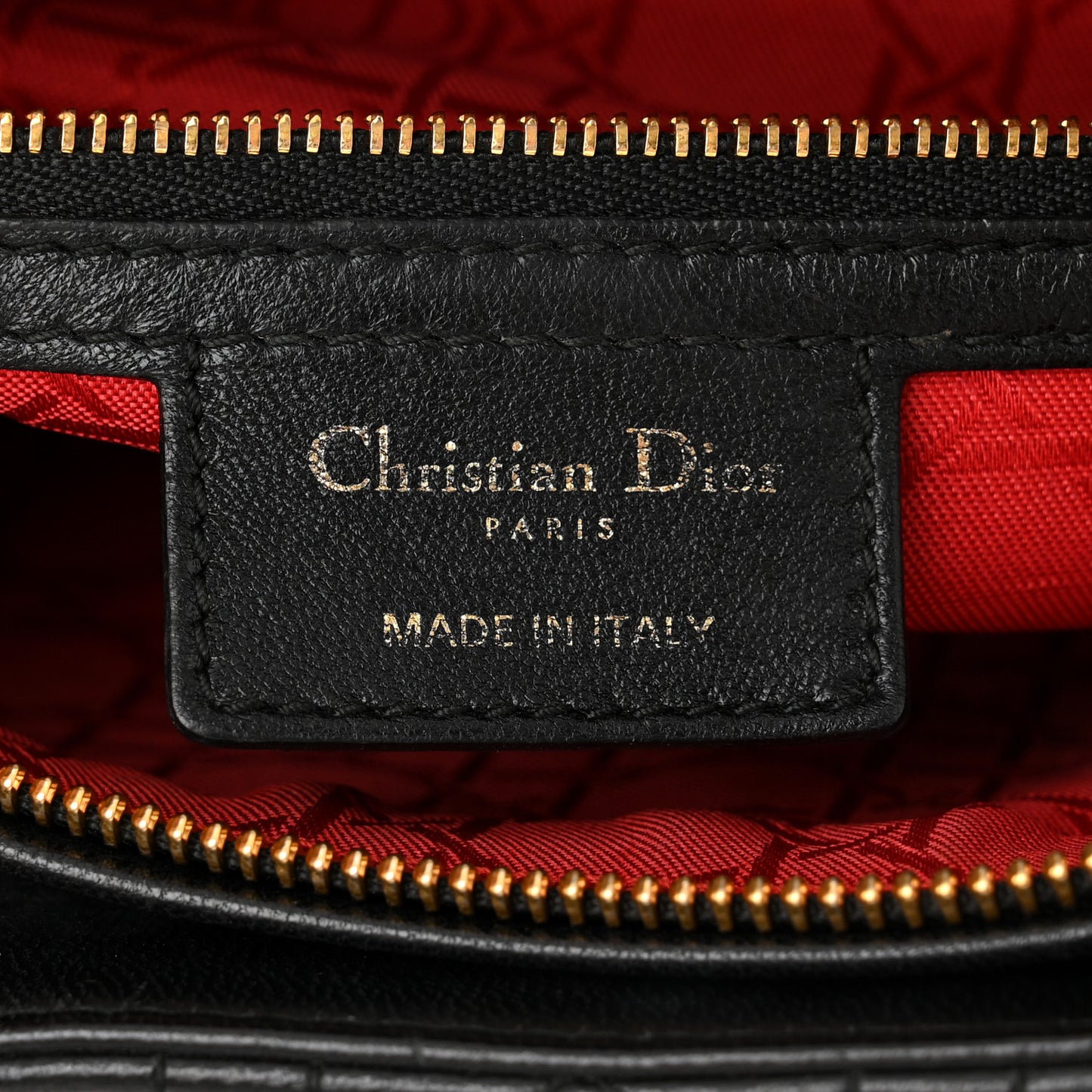 Lambskin Cannage Large Lady Dior Black