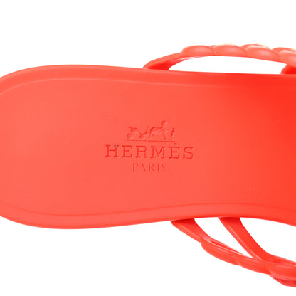 Hermes Rubber Chaine d'Ancre Nude Sandals 37 Pavot 7 of 7