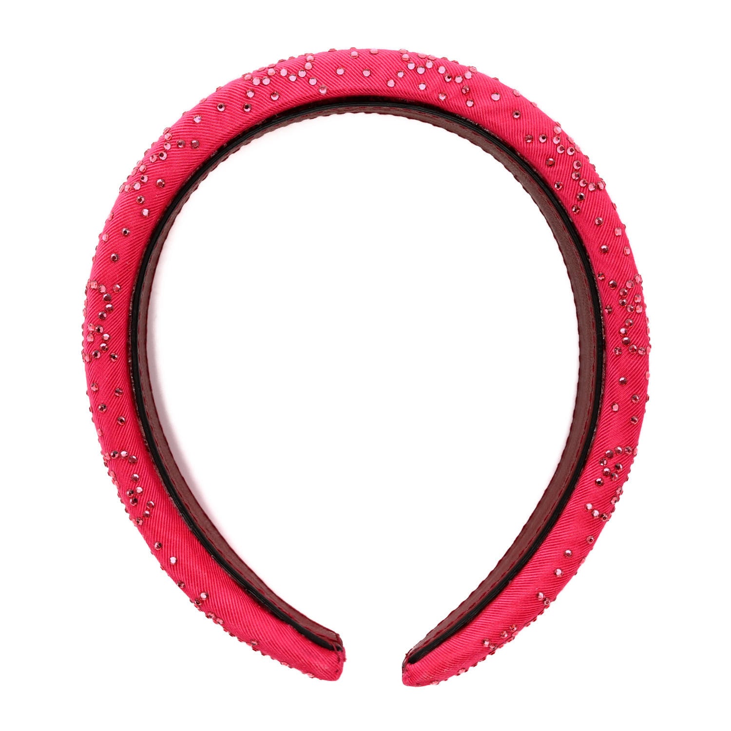 Gucci Moiret GG Crystal Minirich Headband Dark Cherry Red Crystal 1 of 5