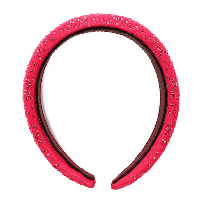 Gucci Moiret GG Crystal Minirich Headband Dark Cherry Red Crystal 1 of 5