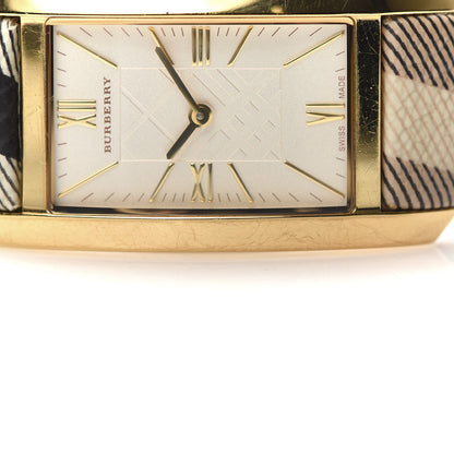 Burberry Stainless Steel Calfskin 25mm Heritage Nova Check Quartz Watch Ivory BU1095 10 of 10