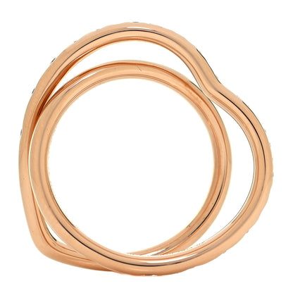 Hermes 18K Rose Gold Diamond Vertige Coeur Ring 52 6 5 of 6