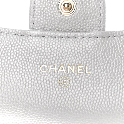 Chanel Caviar Quilted Flap Card Holder Wallet Grey 6 of 8