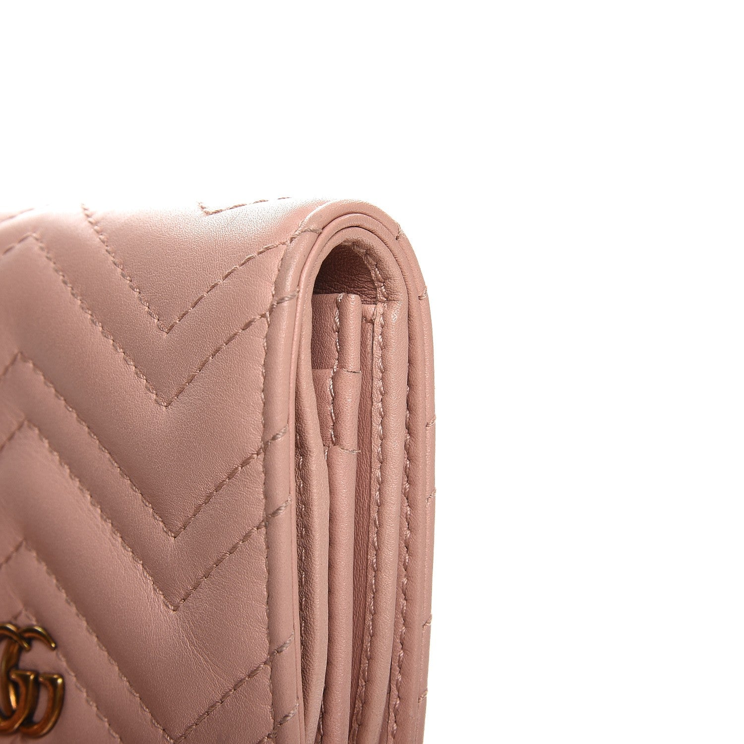 Gucci Calfskin Matelasse GG Marmont Card Case Perfect Pink 11 of 12