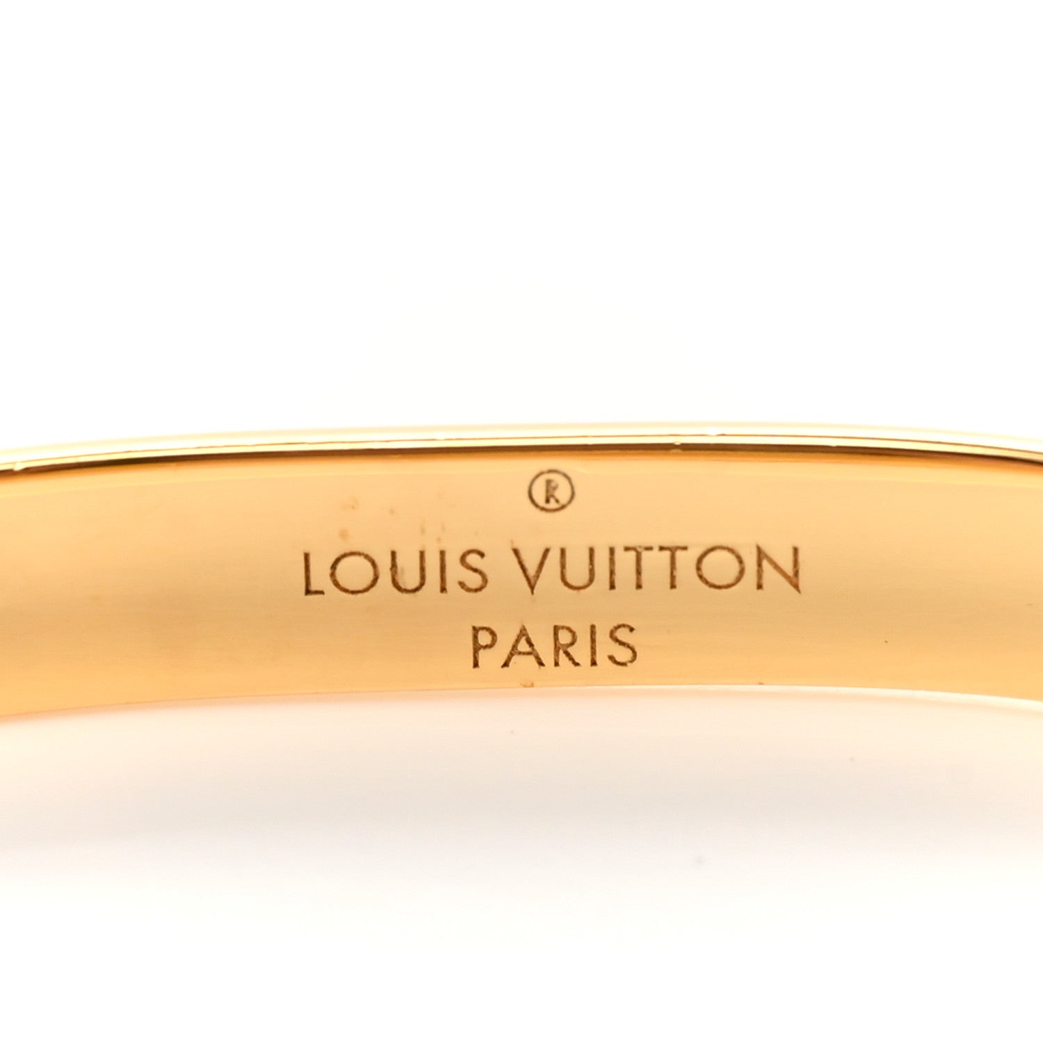 Louis Vuitton Metal Nanogram Hoop Earrings Gold 4 of 6