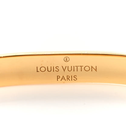 Louis Vuitton Metal Nanogram Hoop Earrings Gold 4 of 6