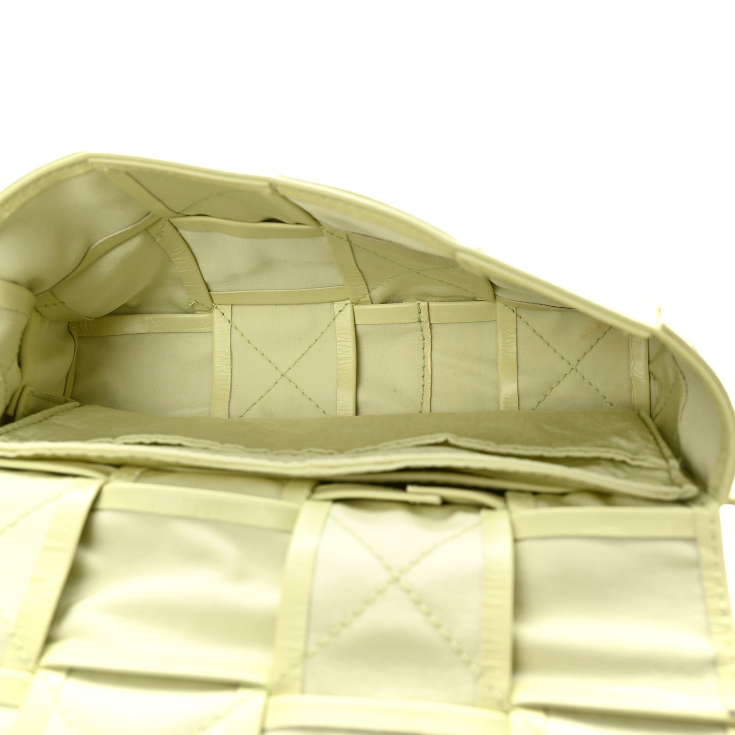 Paper Calfskin Intrecciato Cassette Belt Bag Lemon Washed