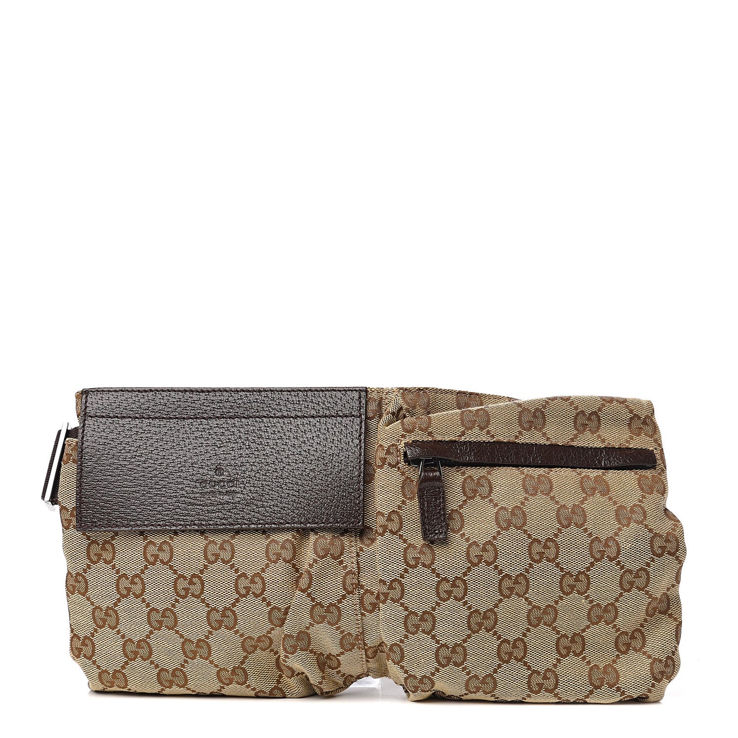 Monogram Web Belt Bag Dark Brown