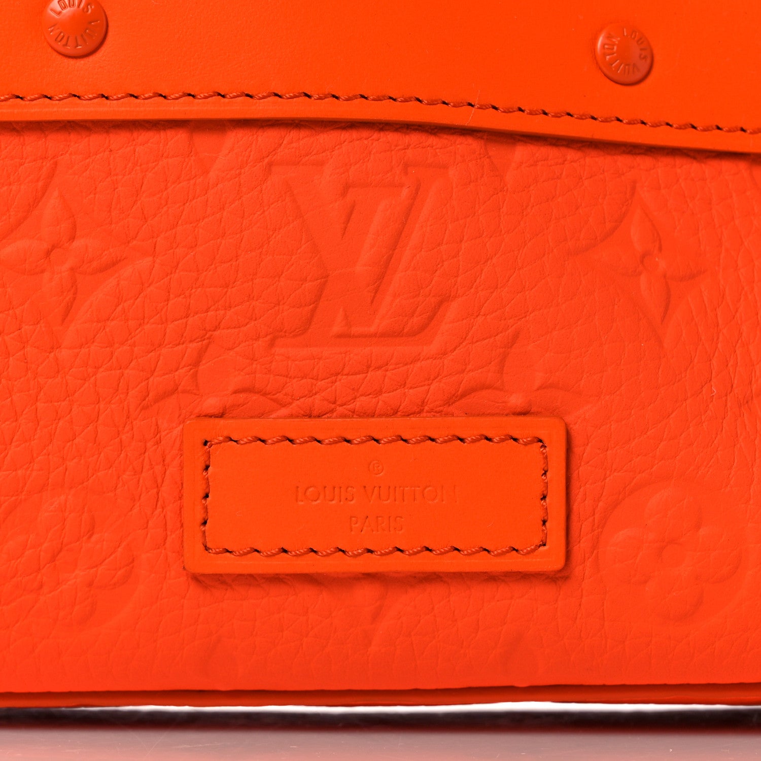 Louis Vuitton Taurillon Empreinte Soft Trunk Backpack PM Orange 8 of 11