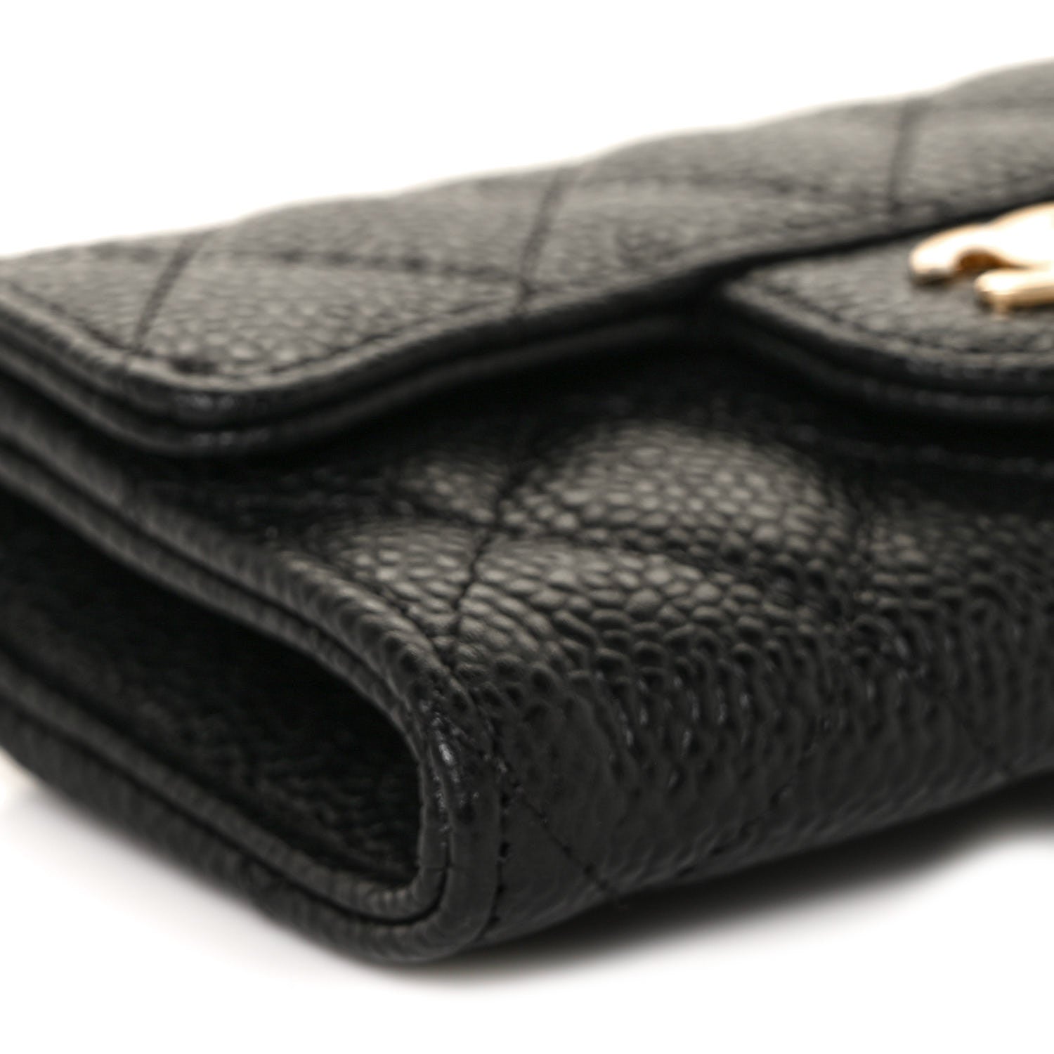 Chanel Caviar Quilted Flap Card Holder Wallet Black 9 of 11