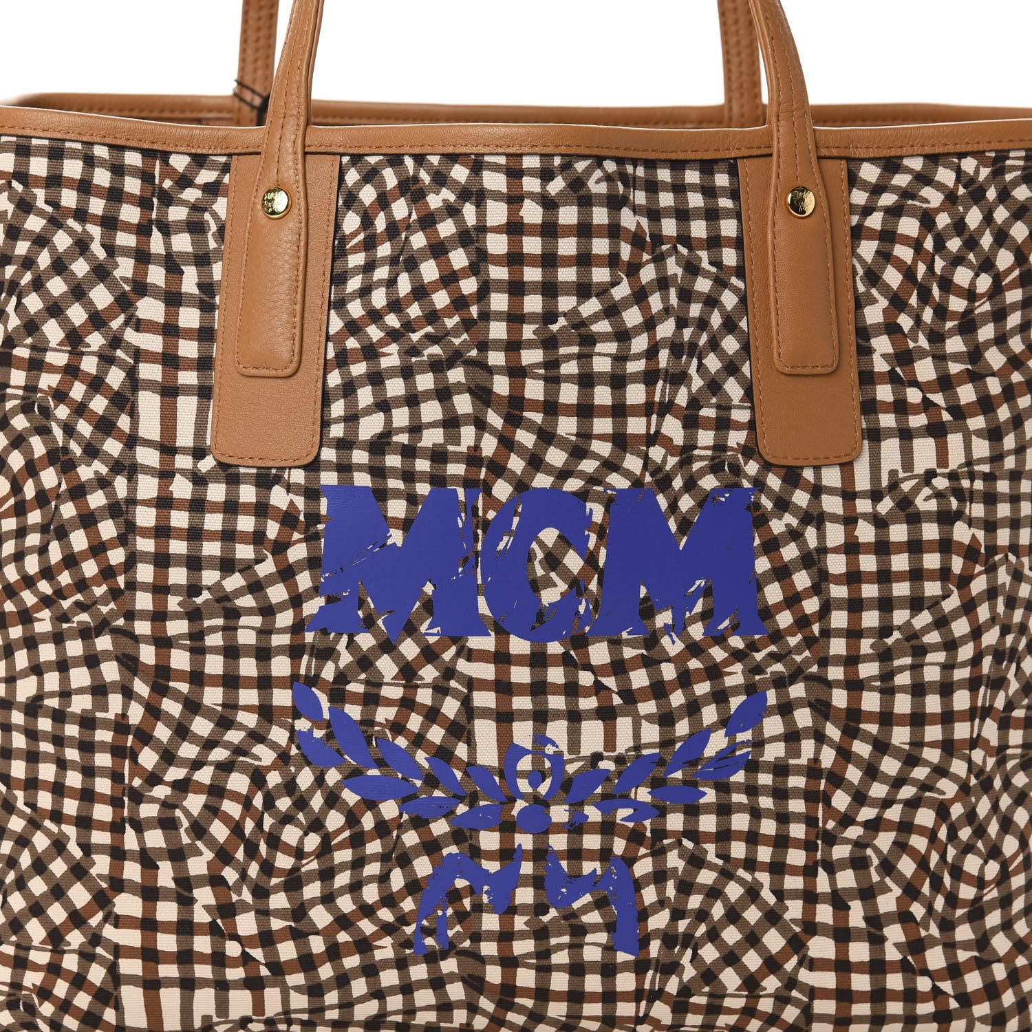 MCM Visetos Medium Liz Reversible Shopper Tote Cognac 15 of 15