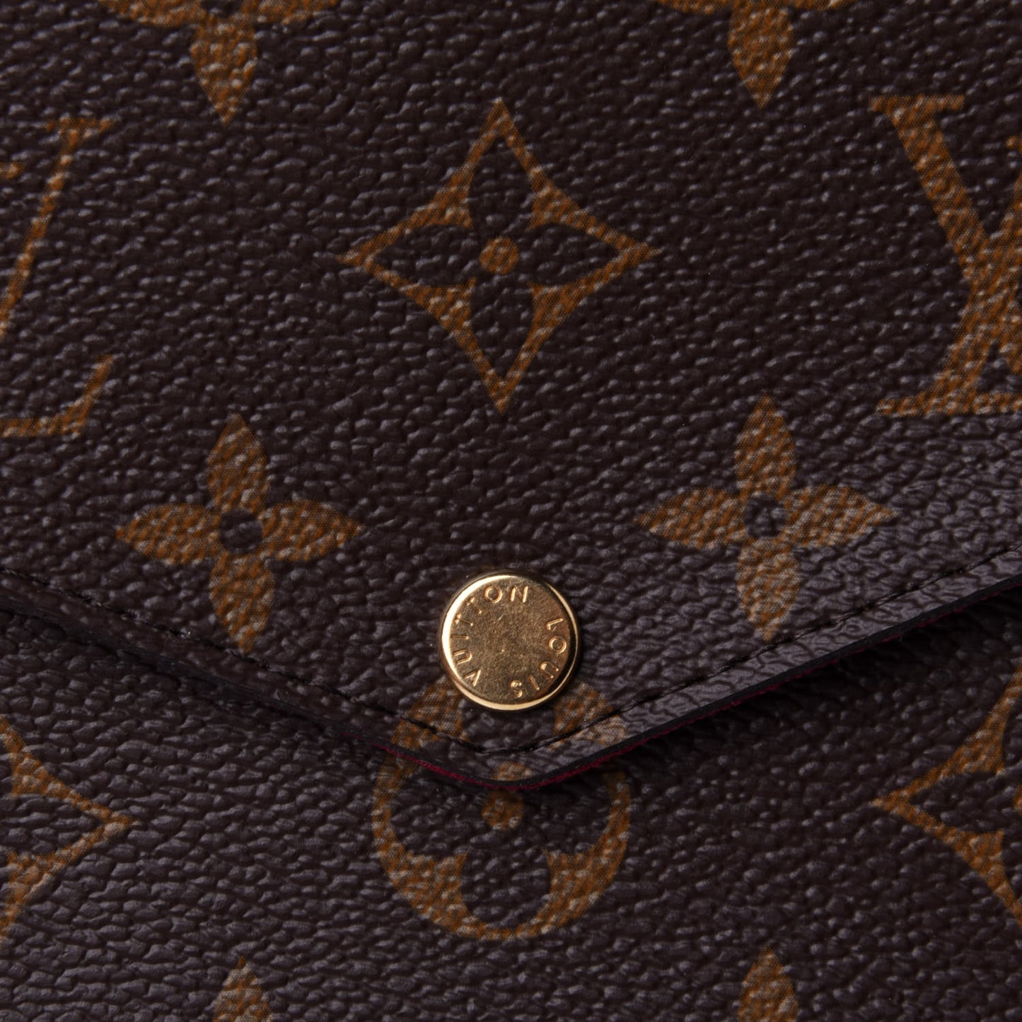 Monogram Pochette Felicie Chain Wallet Fuchsia