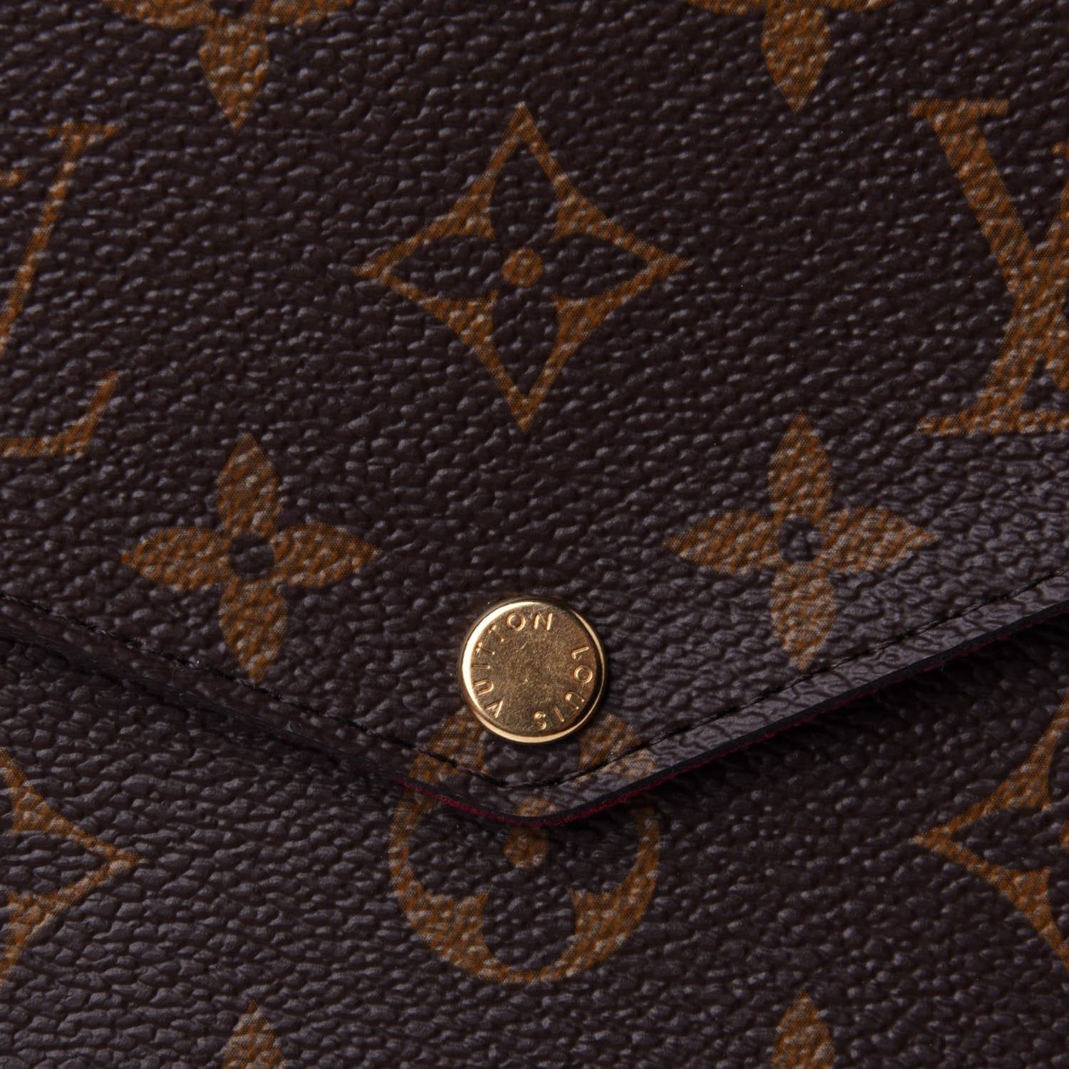 Louis Vuitton Monogram Pochette Felicie Chain Wallet Fuchsia 4 of 5