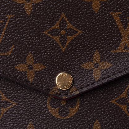 Louis Vuitton Monogram Pochette Felicie Chain Wallet Fuchsia 4 of 5